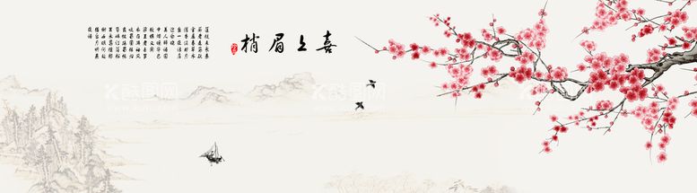 编号：04328610082225066974【酷图网】源文件下载-喜上眉梢鸟语花香花鸟国画装饰画