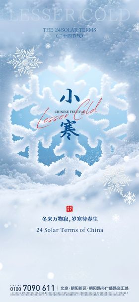 小寒传统节气海报