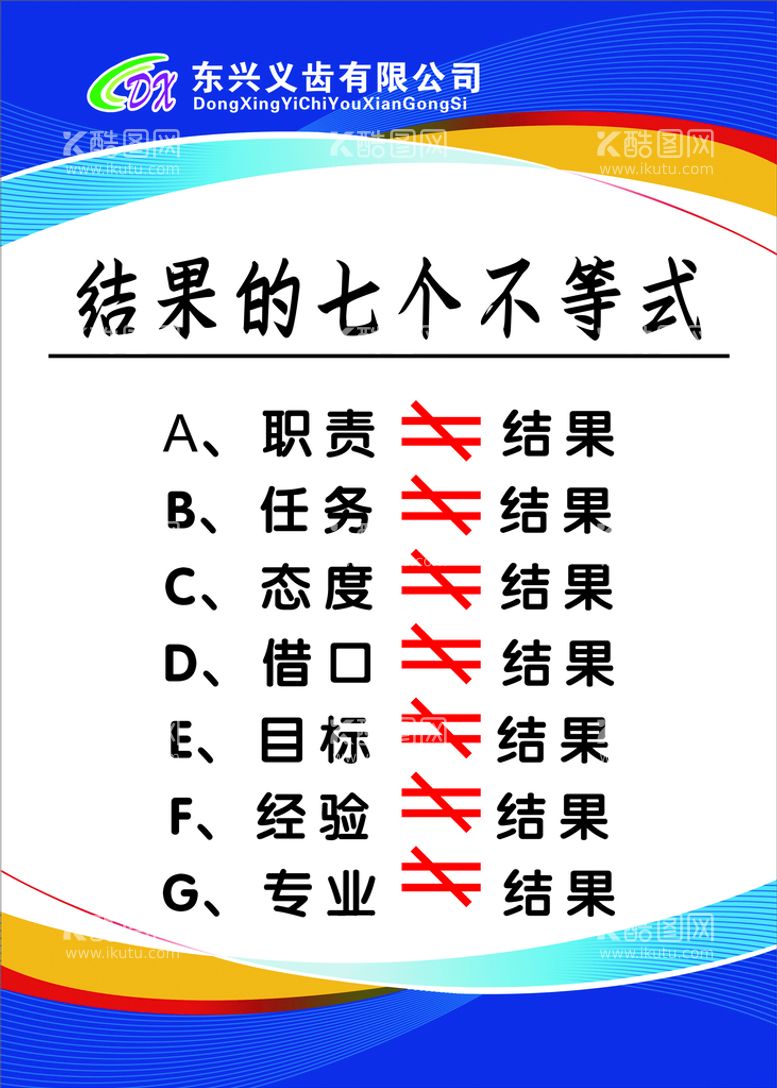 编号：41450012100812265235【酷图网】源文件下载-结果的七个不等式