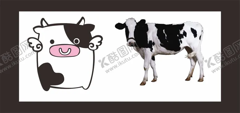 编号：90274910152019513694【酷图网】源文件下载-奶牛插画