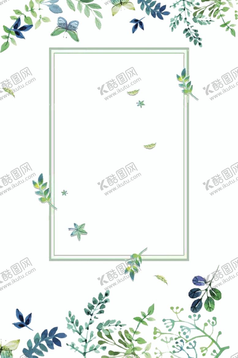 编号：79473910022050435024【酷图网】源文件下载-手绘植物边框