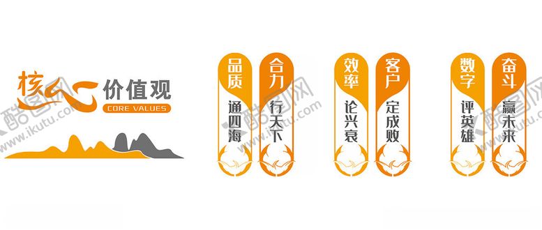 编号：86282801240347333176【酷图网】源文件下载-公司核心价值观企业宣传语