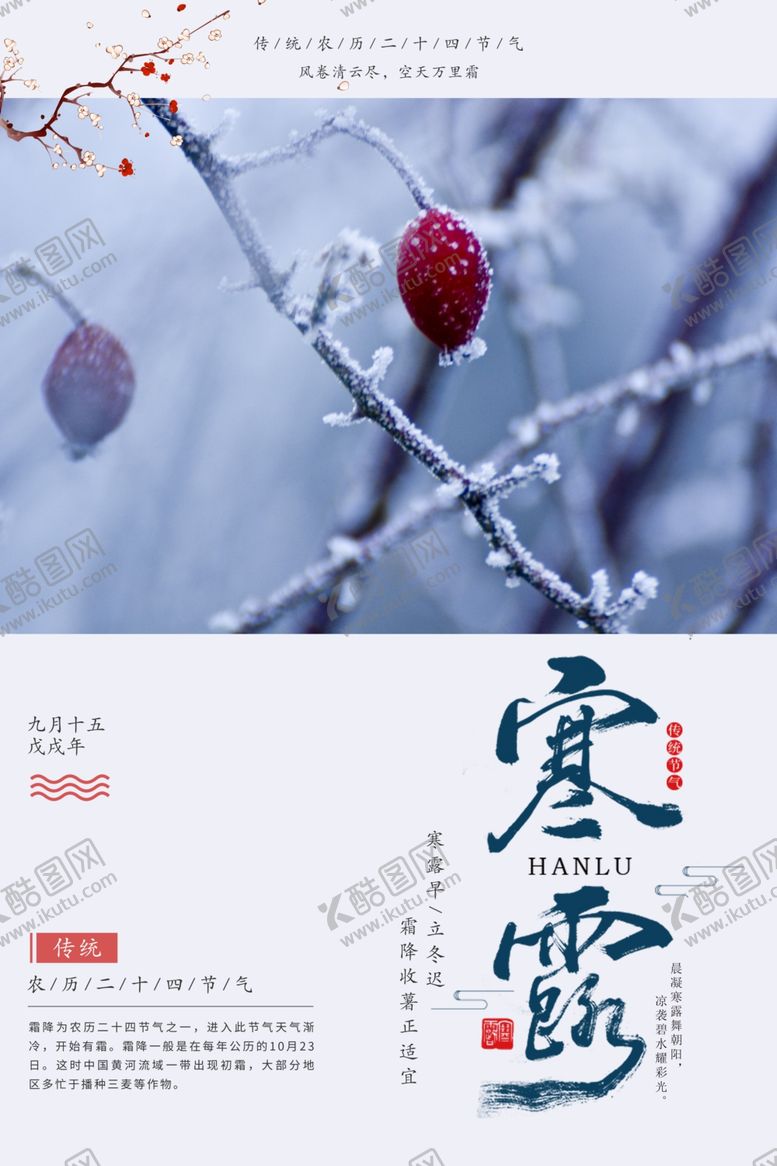 编号：50492309202055324599【酷图网】源文件下载-寒露海报