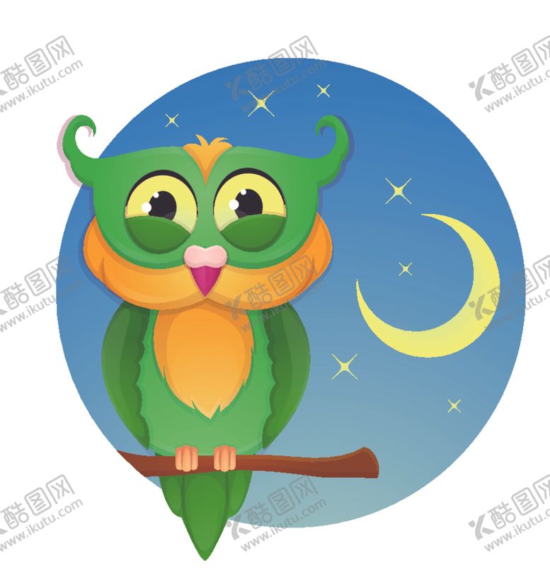 编号：33378709290555124066【酷图网】源文件下载-卡通猫头鹰