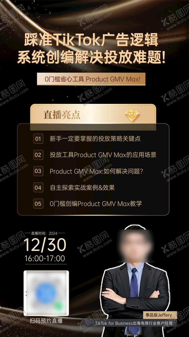 编号：70190702271224498974【酷图网】源文件下载-tiktok广告投放难题海报