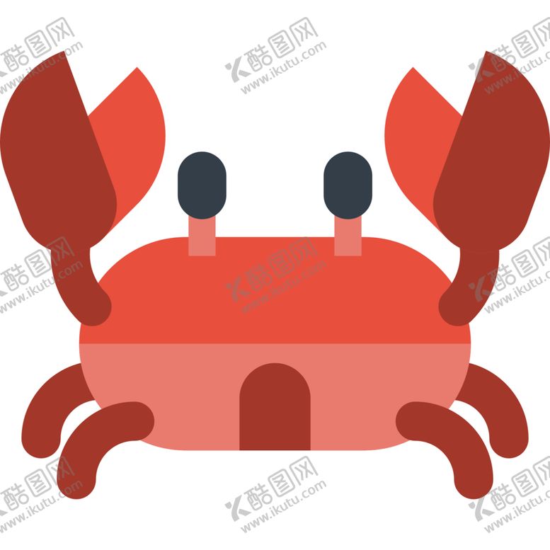 编号：44347709210551195783【酷图网】源文件下载-螃蟹动物标志图形图标装饰素材