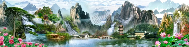 编号：75263302260442129133【酷图网】源文件下载-山水画