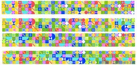 多彩几何图案装饰条纹多巴胺