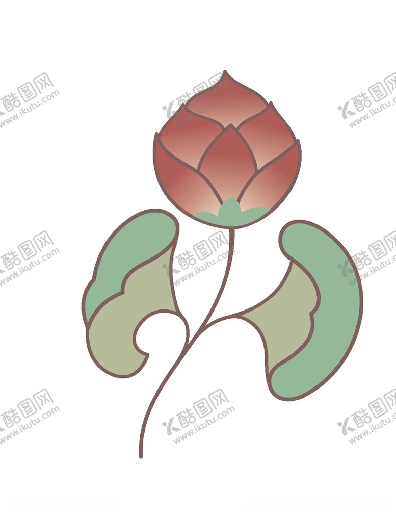 编号：76556110150642347081【酷图网】源文件下载-敦煌风格绘画植物花朵