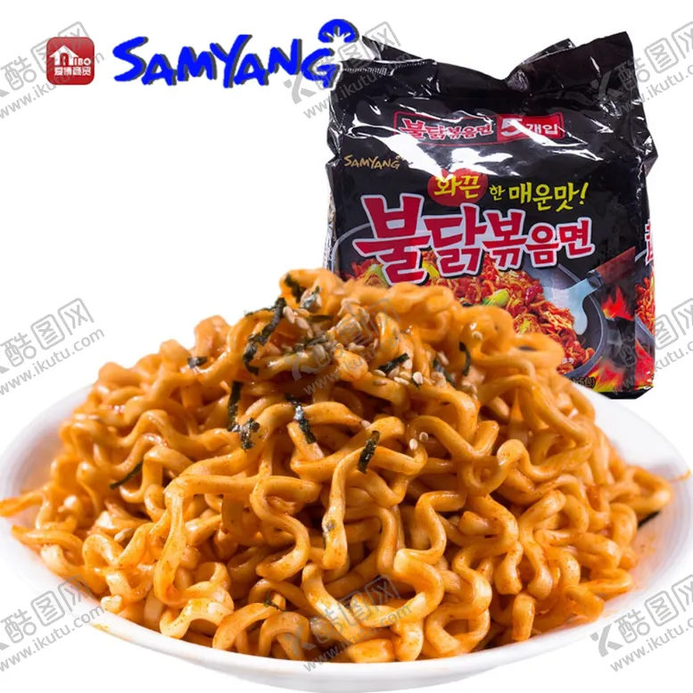 编号：68855907062107279539【酷图网】源文件下载-韩国三养超辣鸡肉味拌面旧包装