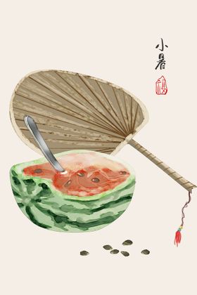 创意水果西瓜装饰画