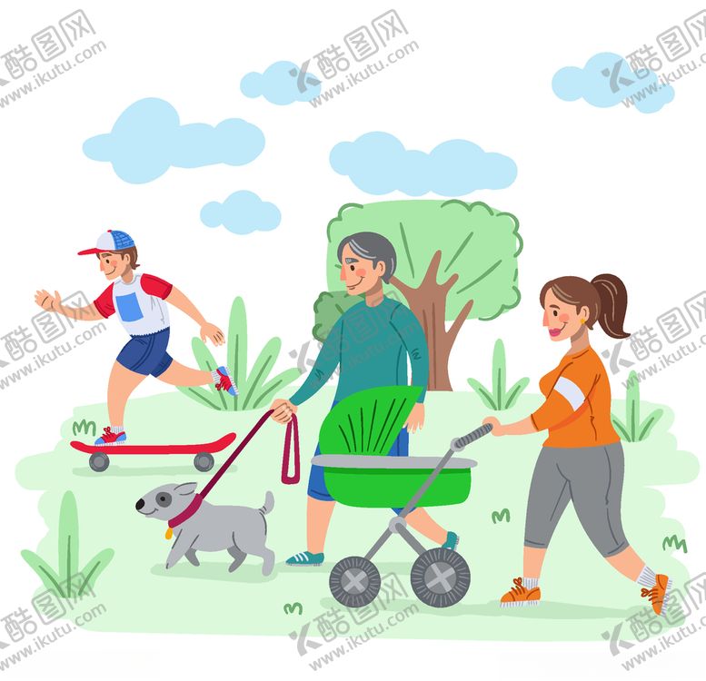 编号：72610005020804239171【酷图网】源文件下载-公园活动