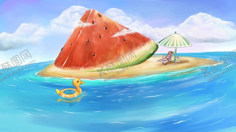 编号：13086210061356071046【酷图网】源文件下载-清爽夏日创意海报