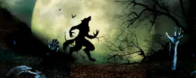 万圣节吸血鬼剪影鬼怪