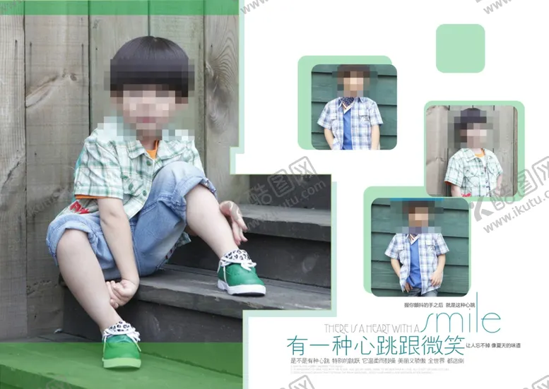 编号：21835207010924407745【酷图网】源文件下载-心跳与微笑男孩版相册模版
