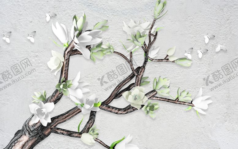 编号：56536609240217414632【酷图网】源文件下载-浮雕花花卉背景墙