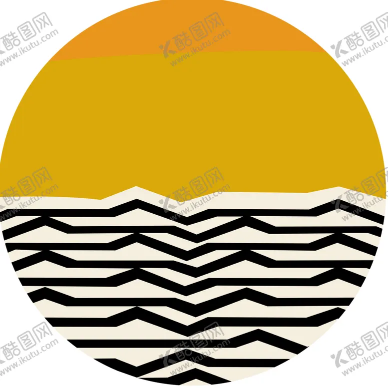 编号：41848501260008349274【酷图网】源文件下载-波浪线条圆形挂画装饰画