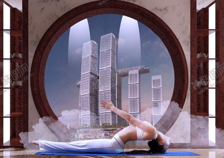 编号：64004810121252201845【酷图网】源文件下载-朝天门瑜伽