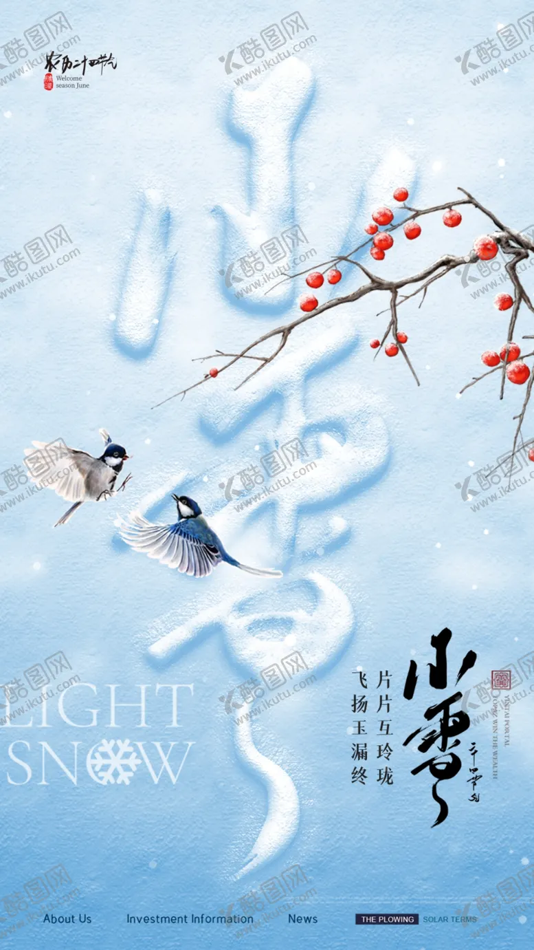 编号：14259301210807231458【酷图网】源文件下载-小雪海报