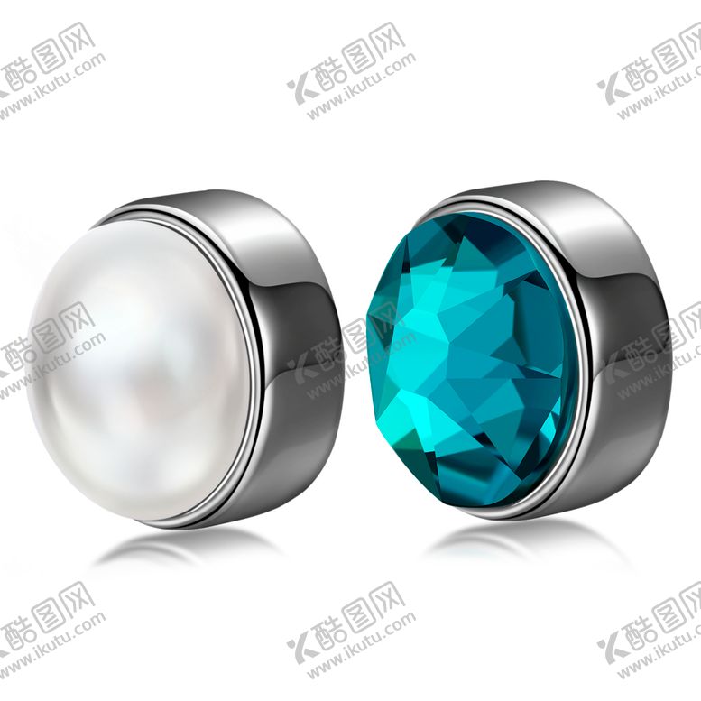 编号：73118405181031467787【酷图网】源文件下载-水晶珍珠磁性耳环