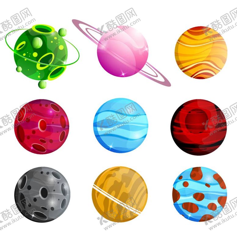 编号：17079811290617362013【酷图网】源文件下载-星球卡通插画