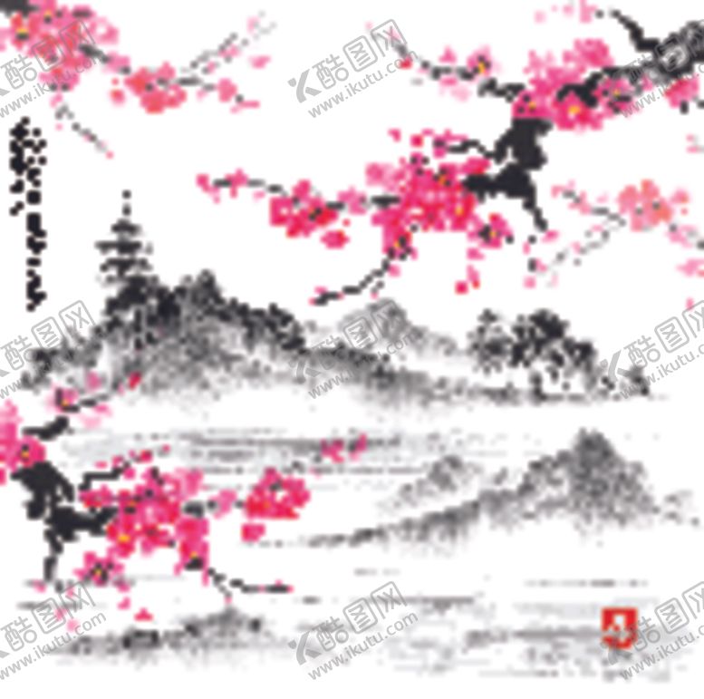 编号：77269510141809175660【酷图网】源文件下载-中国风传统水墨风景画