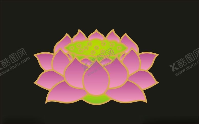 编号：35423301240907264650【酷图网】源文件下载-荷花矢量图