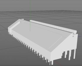 C4D模型石油开采设备