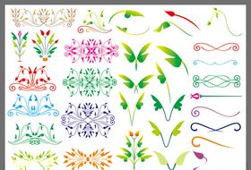线条花边花纹