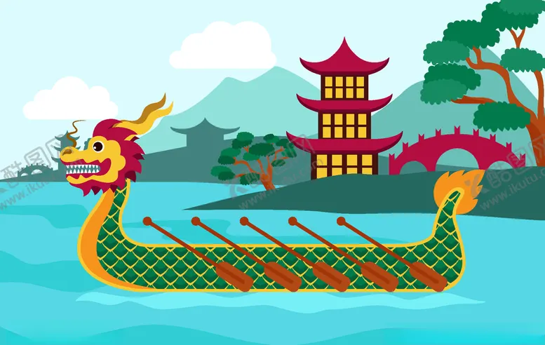 编号：16564403221452061498【酷图网】源文件下载-划龙舟