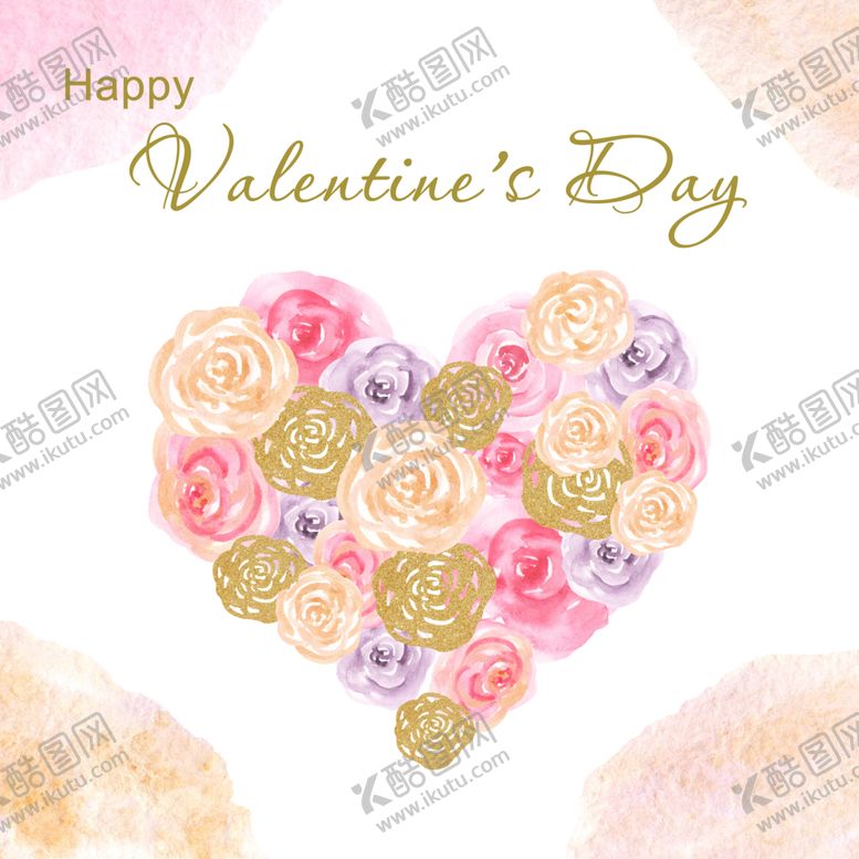 编号：50022710021146156209【酷图网】源文件下载-情人节水彩插画图案