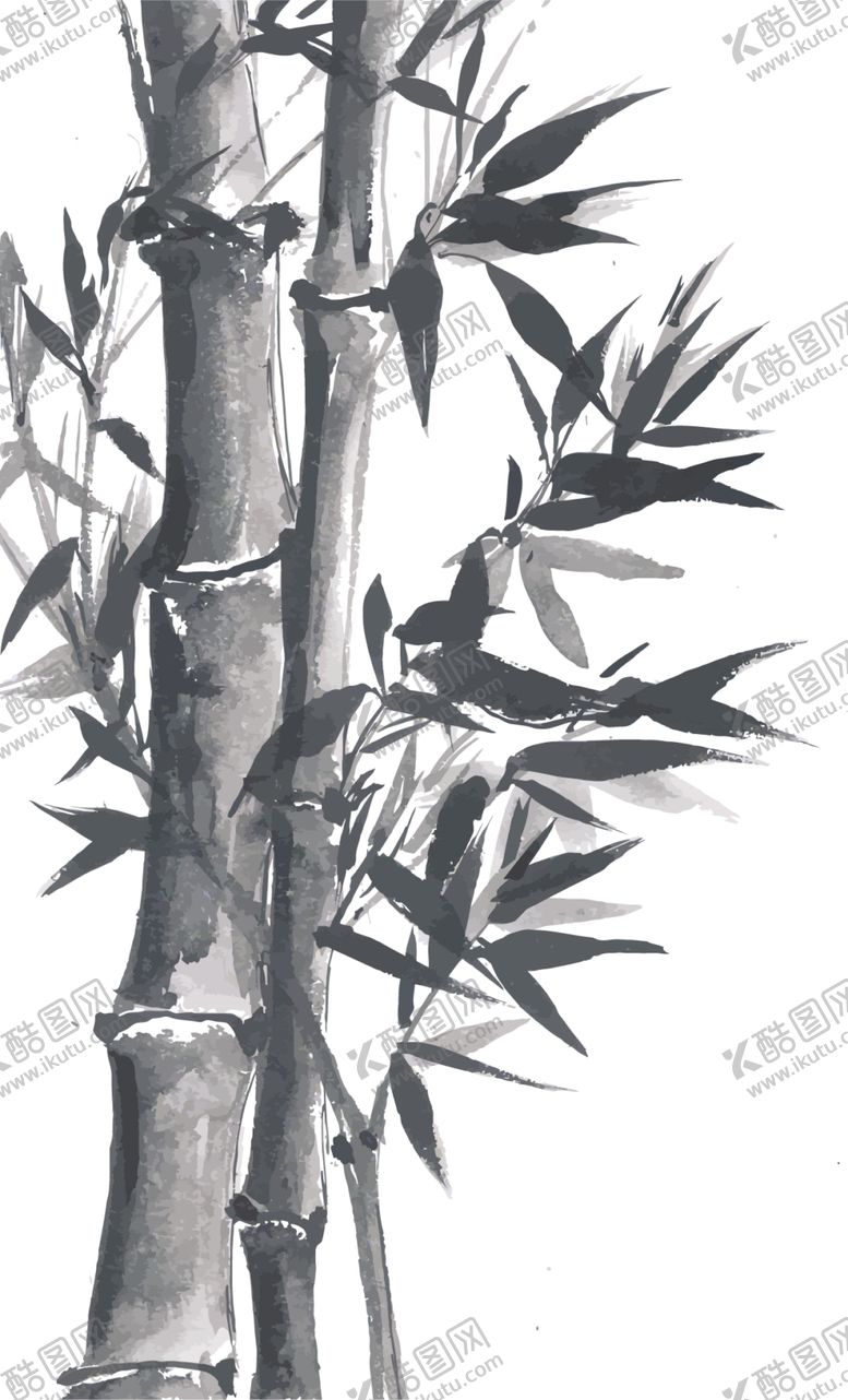 编号：40859309090034011173【酷图网】源文件下载-水墨竹子