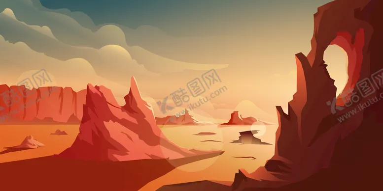 编号：35794209150838521249【酷图网】源文件下载-手绘风景插画场景自然