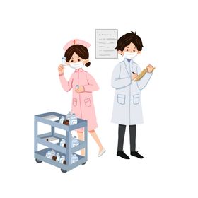 可爱卡通医护人员插画