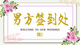 婚礼签到合影效果图