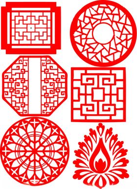 中式传统剪纸图案集合