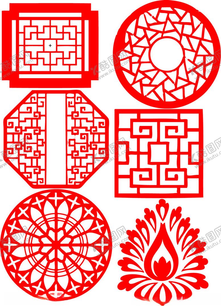 编号：44236204161353383482【酷图网】源文件下载-中式传统剪纸图案集合