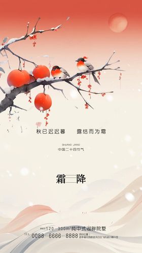 霜降传统节气海报