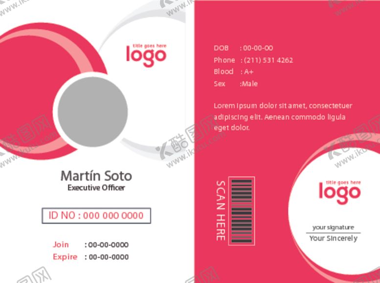 编号：71911510060640557980【酷图网】源文件下载-工作证