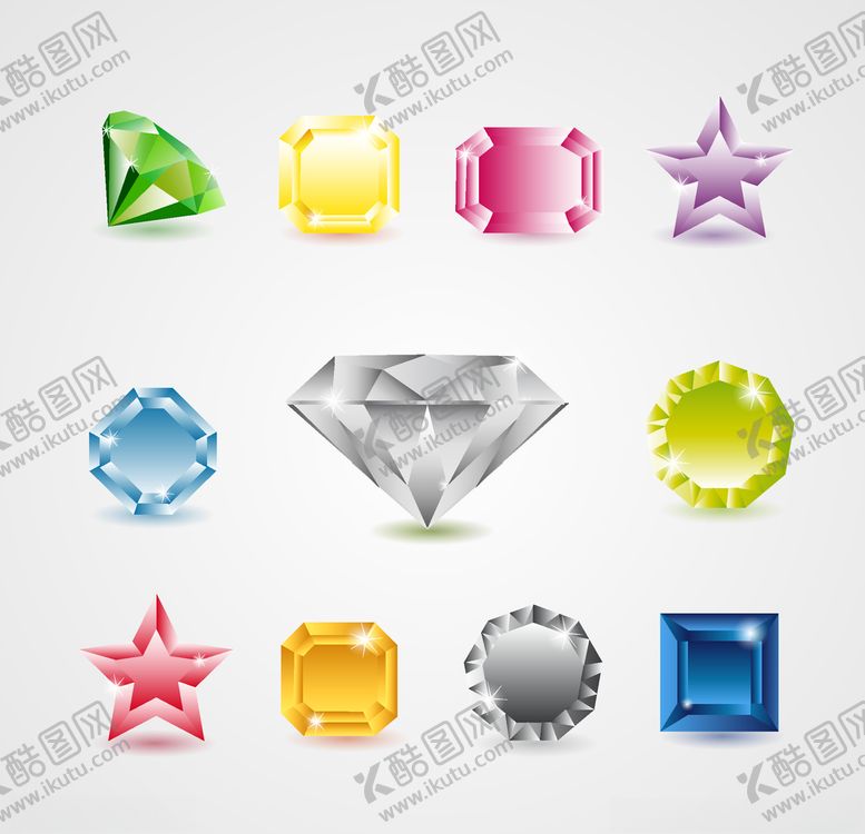 编号：29137309101434523537【酷图网】源文件下载-创意宝石装饰图案