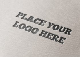 LOGO展示效果图PS智能对象贴粉笔字样机复古字样机