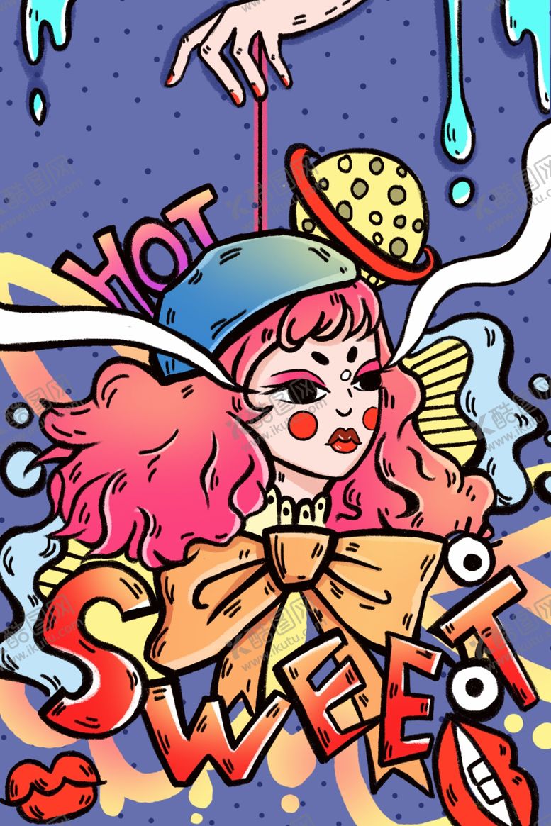 编号：66065109291006365906【酷图网】源文件下载-潮流卡通插画图案