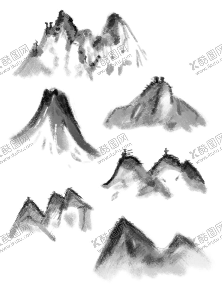 编号：87035709102302011865【酷图网】源文件下载-水墨素材毛笔画素材墨迹素材