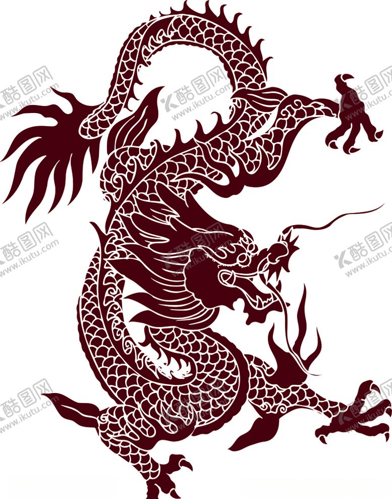 编号：79468311061344256862【酷图网】源文件下载-红色中国龙矢量素材