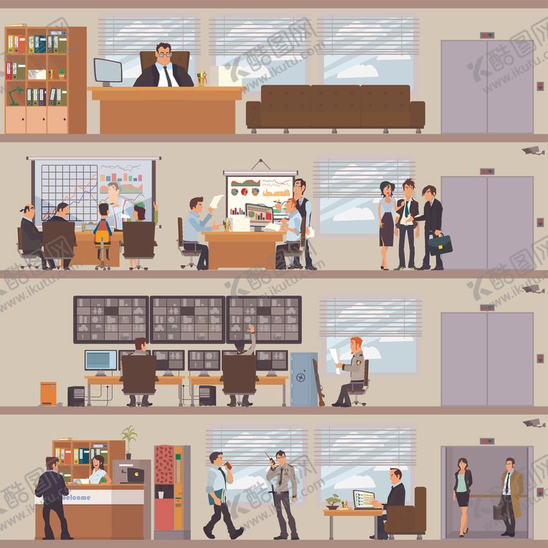 编号：70885009141930082312【酷图网】源文件下载-办公室商务人物
