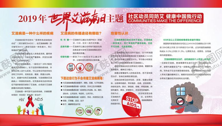 编号：56516905140350598761【酷图网】源文件下载-艾滋病日展板
