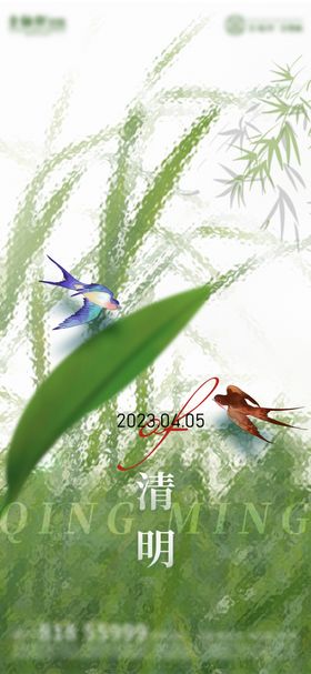 清明节气海报二十四宣传简约