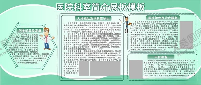 编号：62772502221734232693【酷图网】源文件下载-医院科室简介展板模板