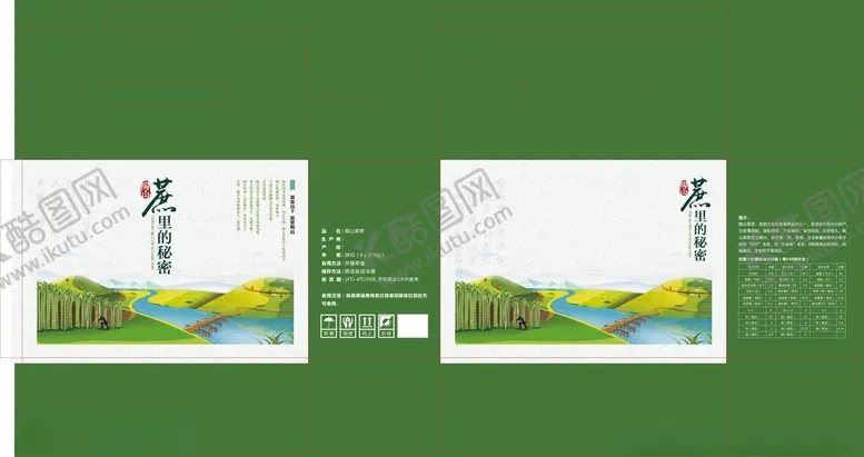 编号：30315704010912502972【酷图网】源文件下载-陶山果蔗甘蔗包装展开图