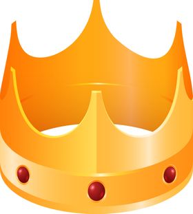 皇冠卡通王手绘装饰品
